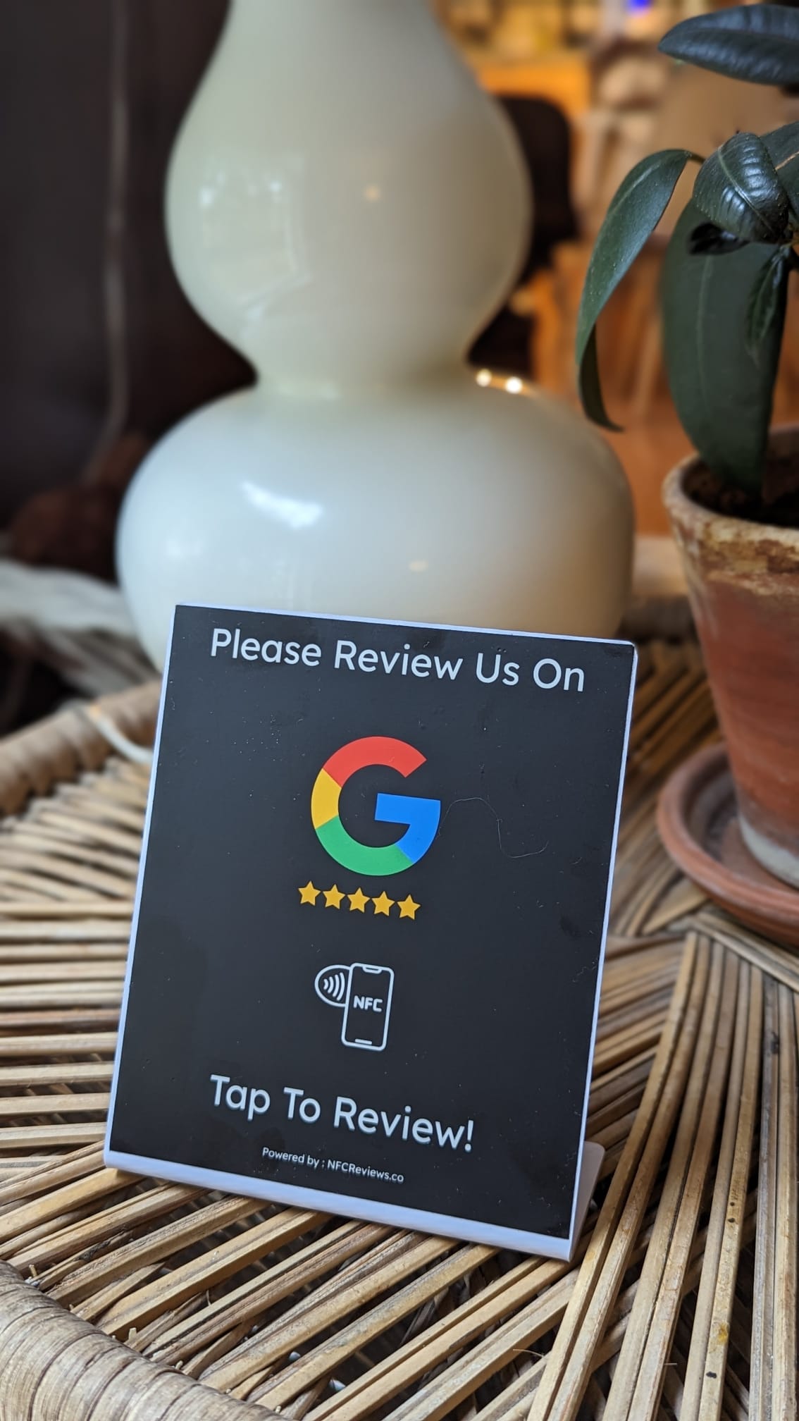 NFC Google Review Stand